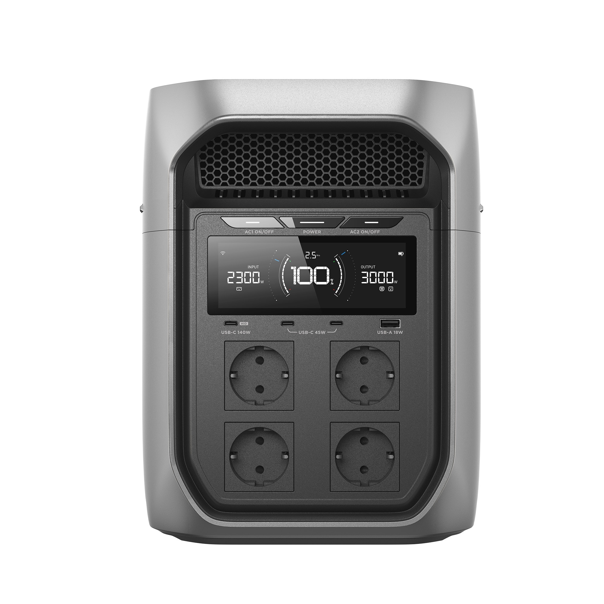 Estación de energía ultra potente EcoFlow DELTA 3 Max Plus de 4000W con celdas LFP de larga duración y carga rápida profesional en menos de una hora Gris-2