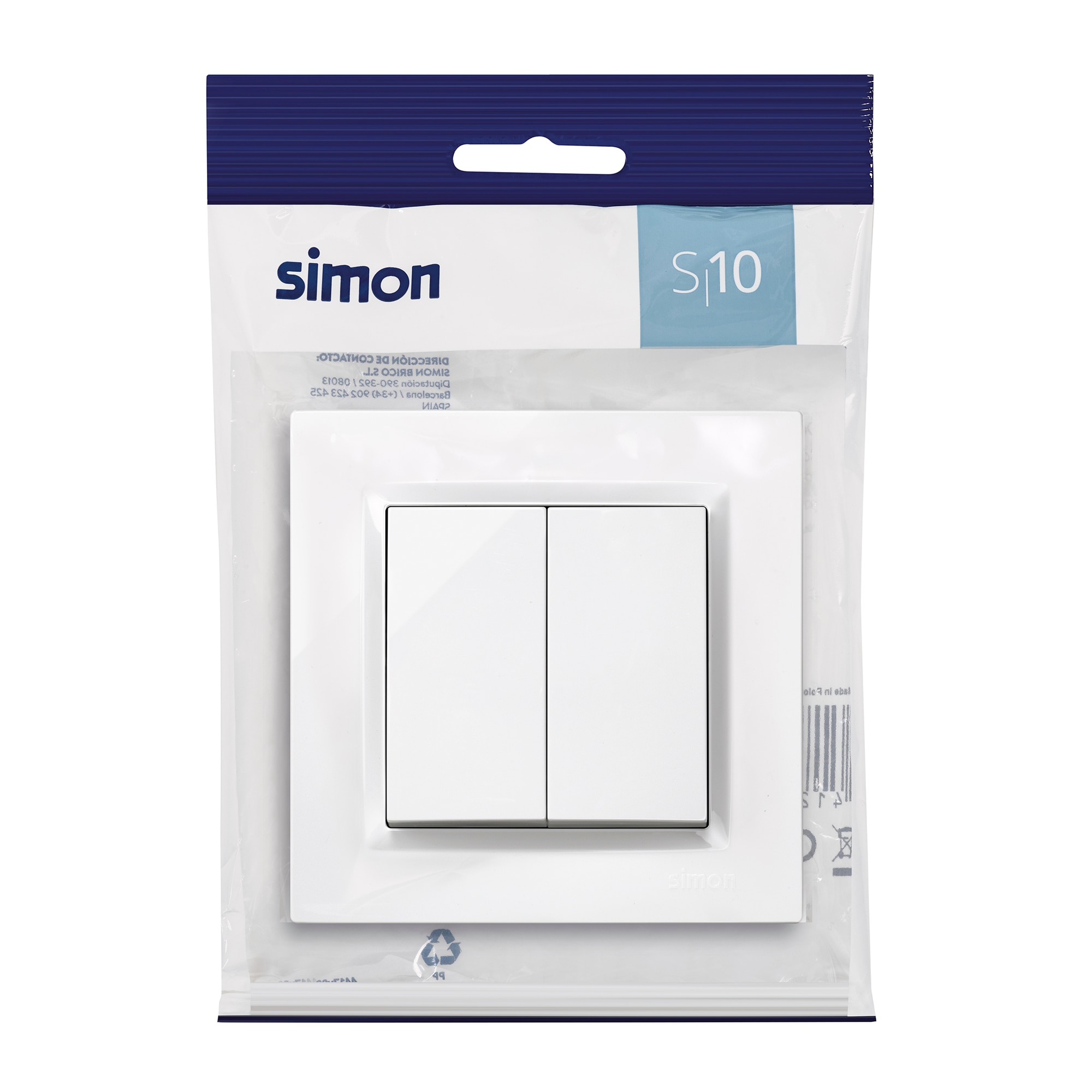 Conmutador Eléctrico Doble Interiores Blanco-3