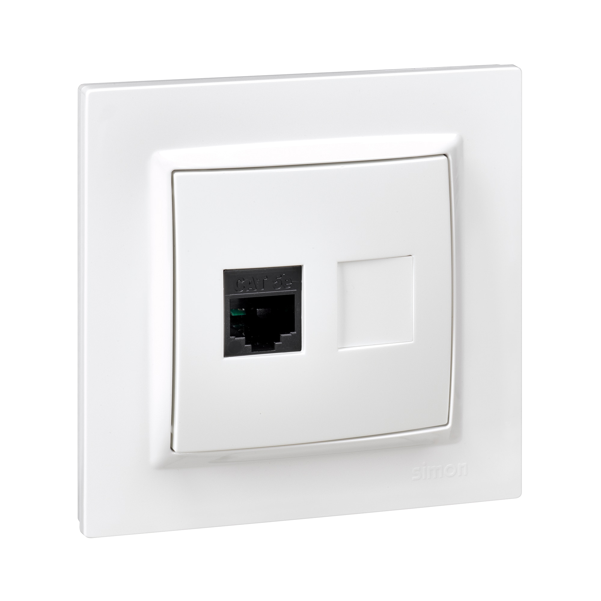 Toma Red RJ45 para Cables Ethernet Categoría 5e Blanco-2