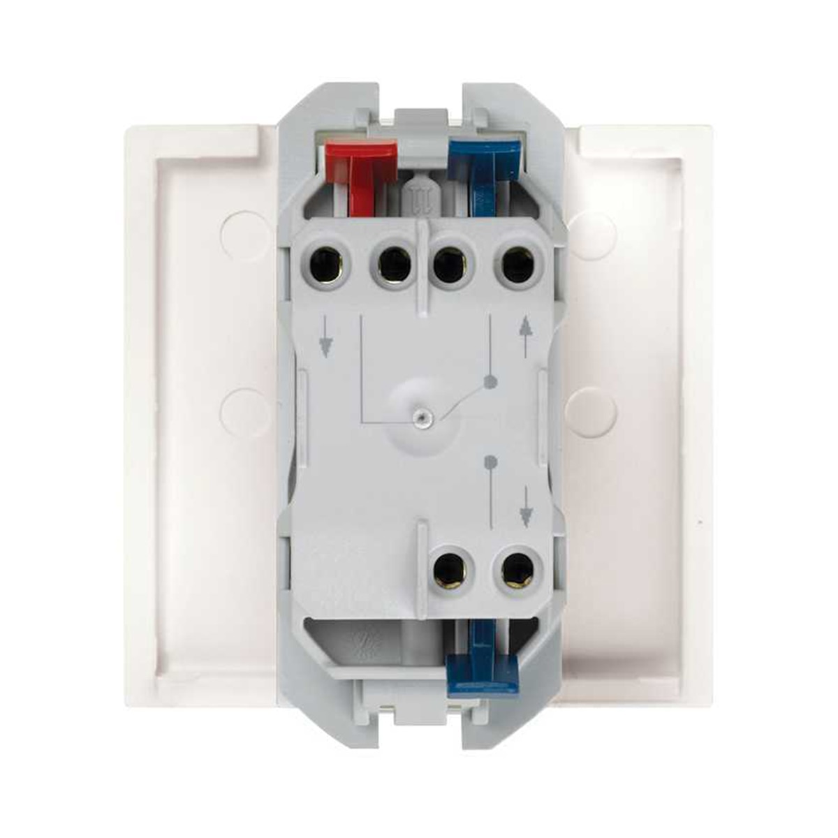 Comutador Cruzado de Pressão 10AX S270 Branco / Preto-3