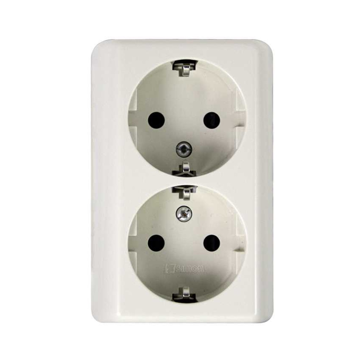 SIMON - Enchufe Doble Monobloc Superficie 16A.
