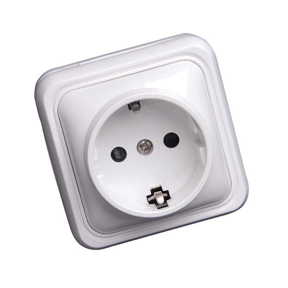 Imagen 0 de Base Enchufe Schuko de Superficie Especial Canaleta Serie Alfa Simon