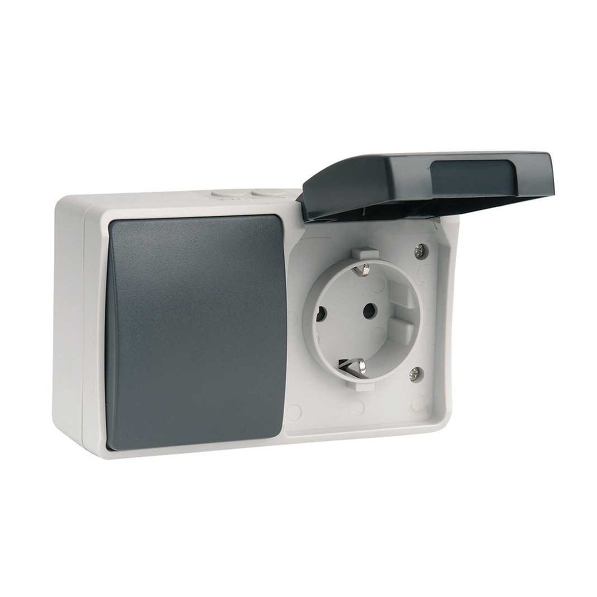 Imagen 0 de Conmutador + Base Enchufe 16A para Exterior Serie Atlantis Simon