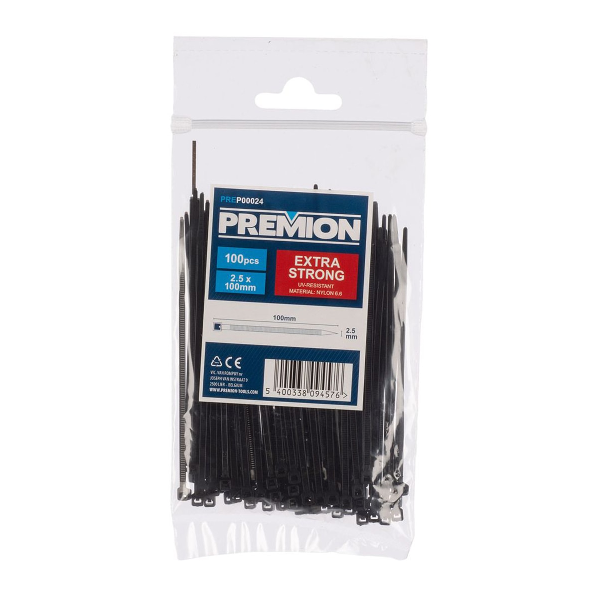 Imagen 0 de Bridas Nylon 2,5 x 100 mm 100 Uds