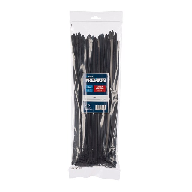 Imagen 0 de Bridas Nylon 7,6 x 370 mm 100 Uds Negras