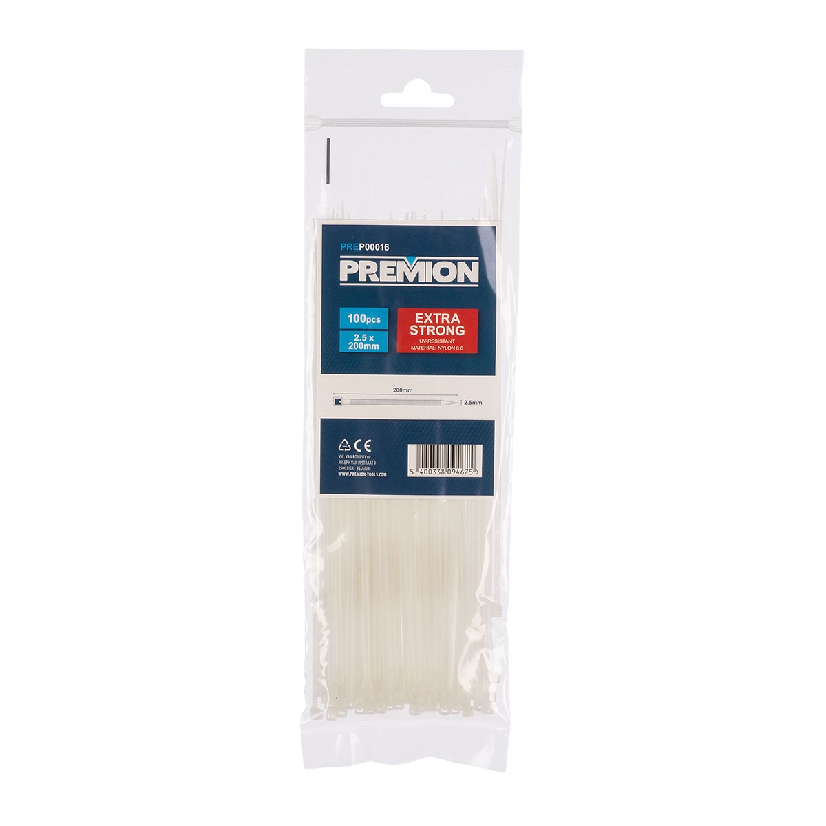 Imagem 0 de Abraçadeiras de Nylon 2,5 x 200 mm - 100 Unid.