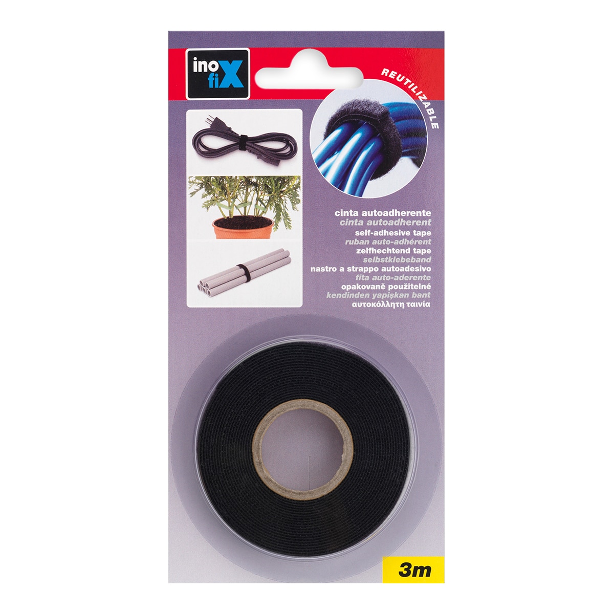 Cinta Adherente Reutilizable Negro-3