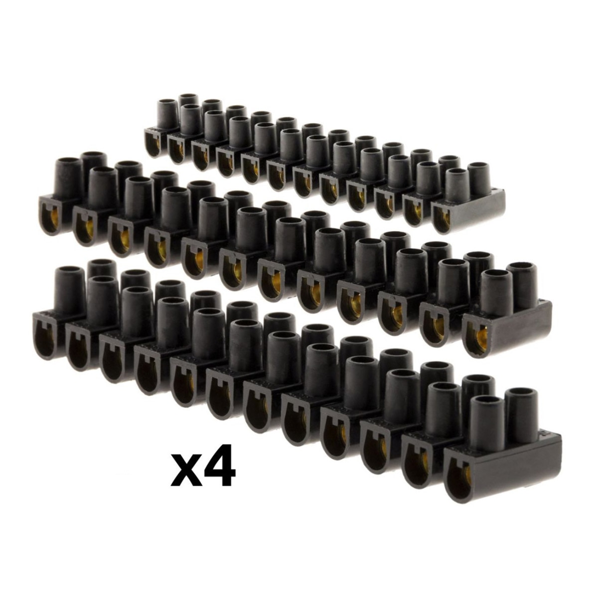 Pack de 4 Extensões Elétricas com Cabo Preto-1