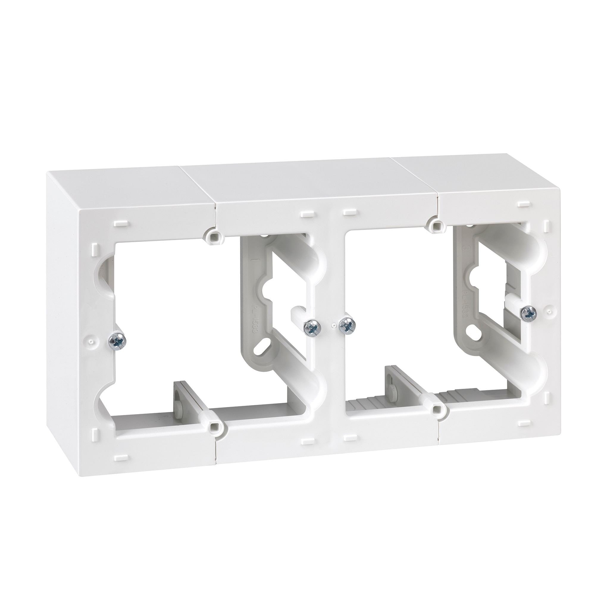 Caja Doble de superficie Uso Interiores Negro mate-2