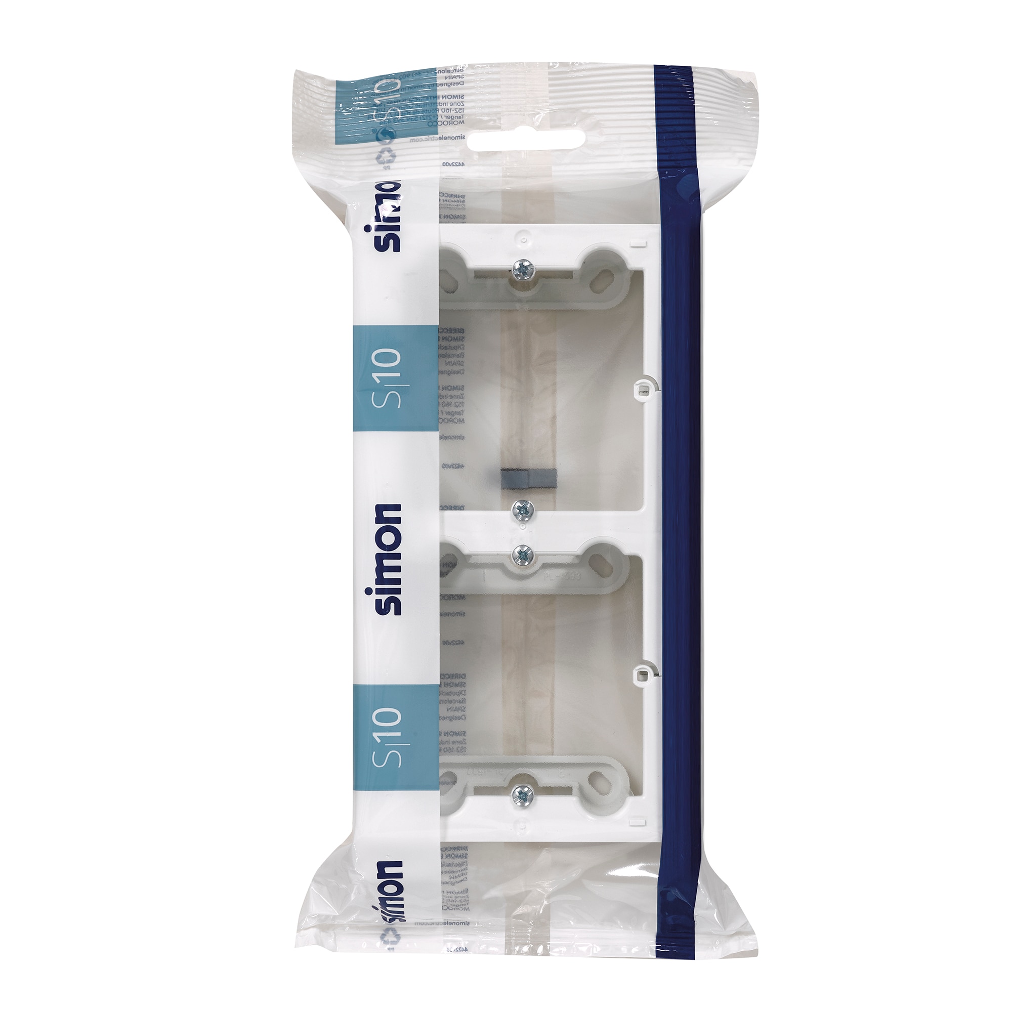 Caja Doble de superficie Uso Interiores Negro mate-3