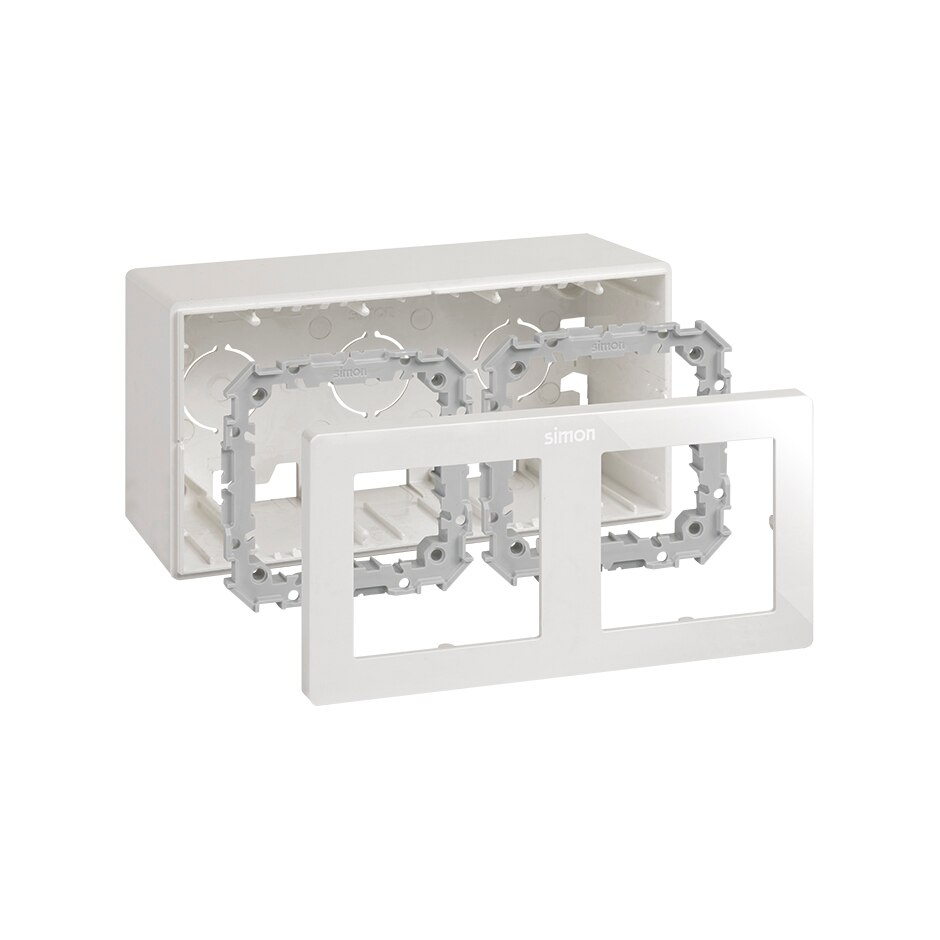 Caixa de Superfície Compacta 2 Polos S270 Branco-3