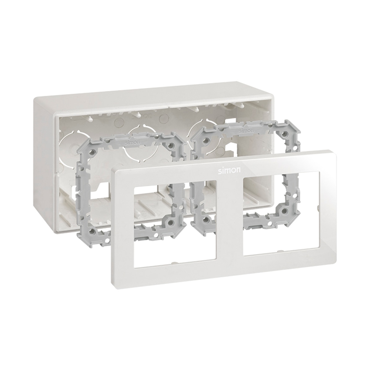 Caixa de Superfície Compacta 2 Polos S270 Branco-5