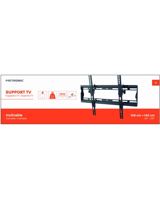 Soporte mural TV 42-55'' inclinable Negro-3