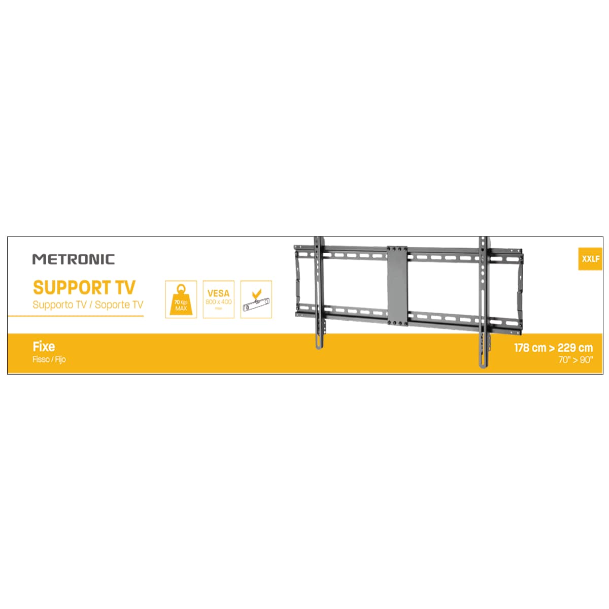 Soporte TV Fijo Extensible 70" a 90" Negro-2