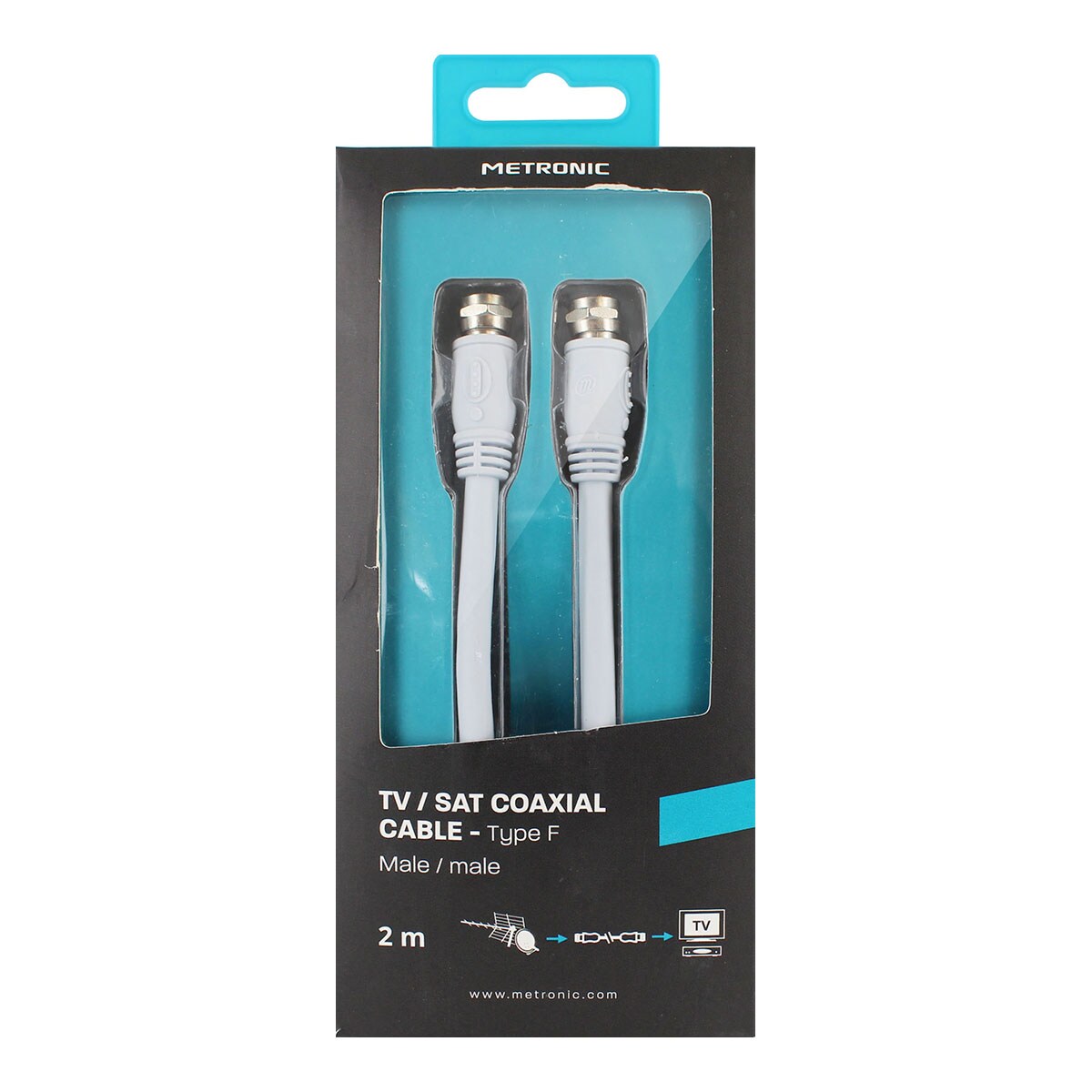 Cabo Prolongador Satélite Branco-2