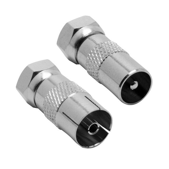 Imagen 0 de Empalme / Adaptador toma tipo F - Coaxial 9,52 mm (x2)
