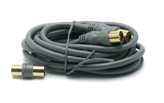 Imagen 0 de Prolongador cable coaxial antena TV H-M + adaptador H-H