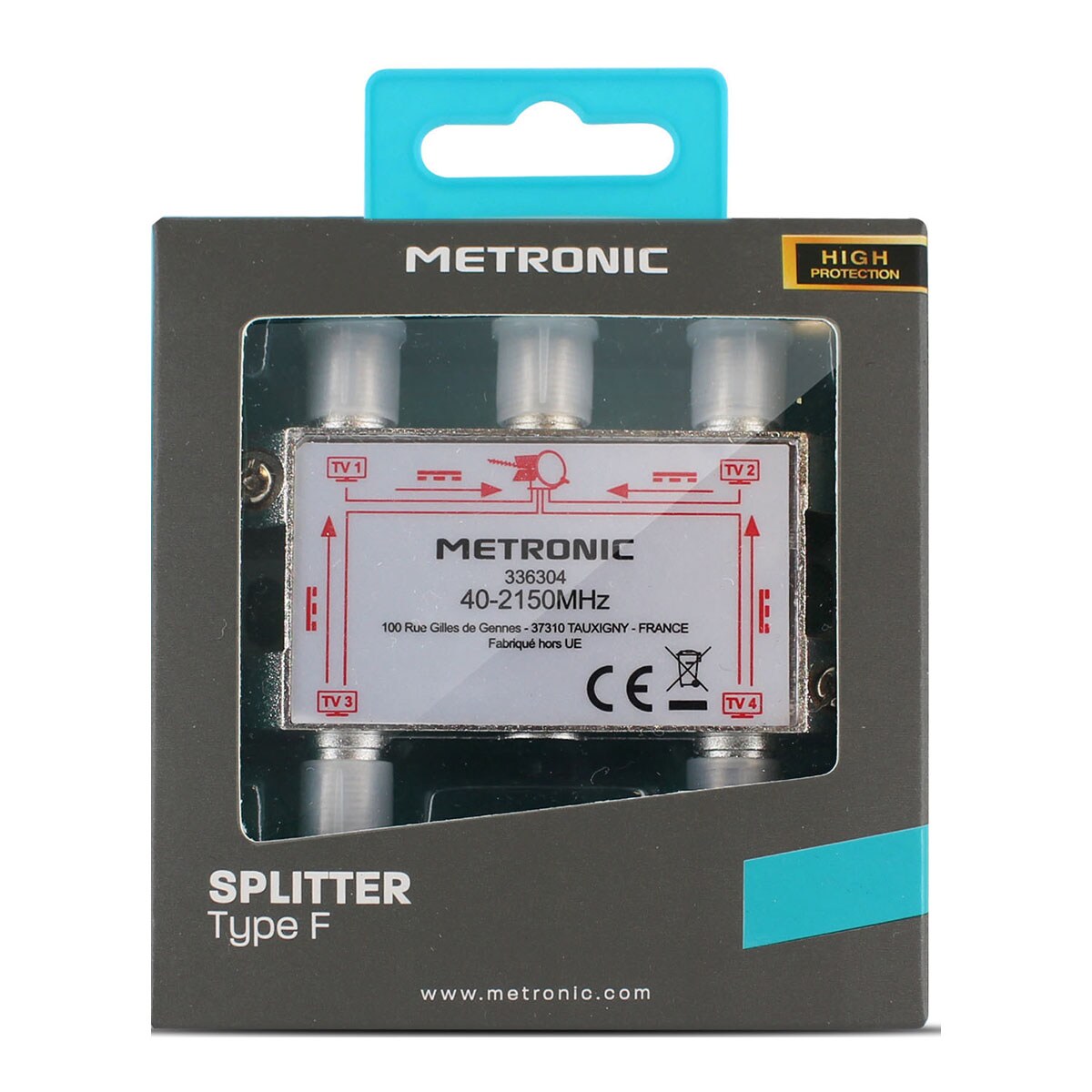 Entregador TV/SAT 4 Saídas Inox-2