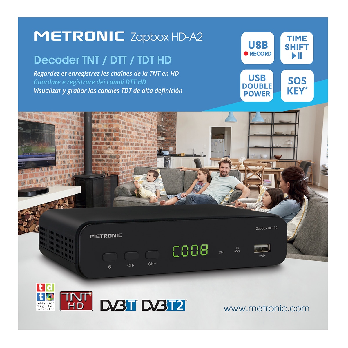 Receptor TDT HD-A2 Zapbox Negro-4