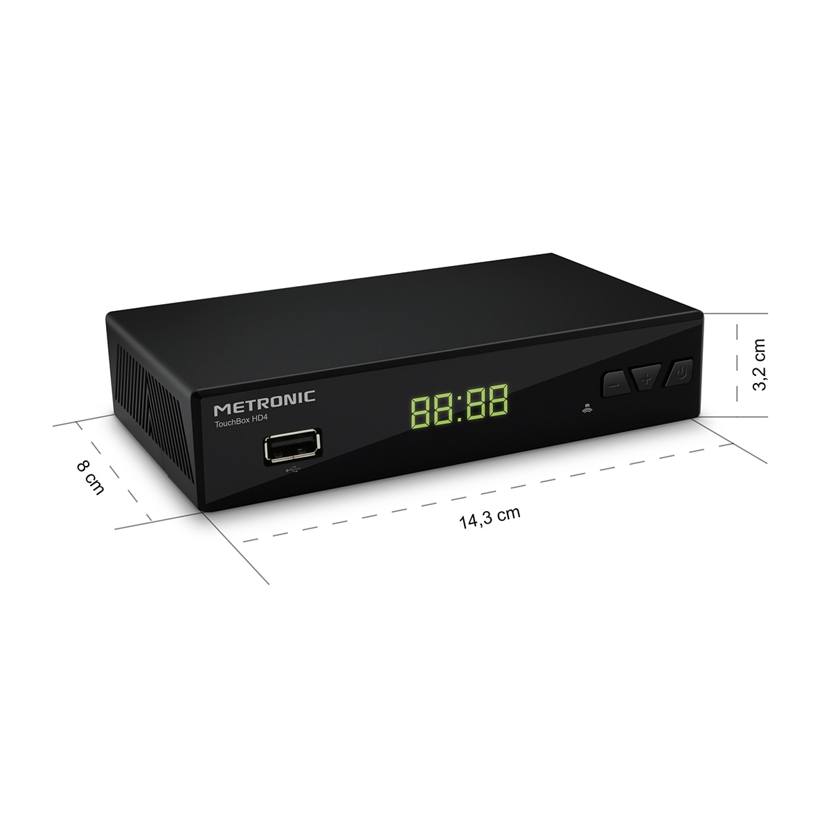 Receptor Satélite DVB-S2 HD4 Negro-3