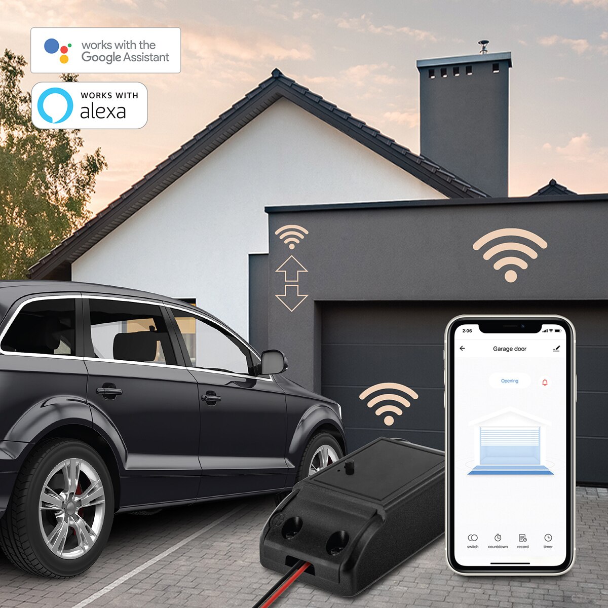Dispositivo de Apertura de Puertas de Parking muvit iO WiFi Negro-2