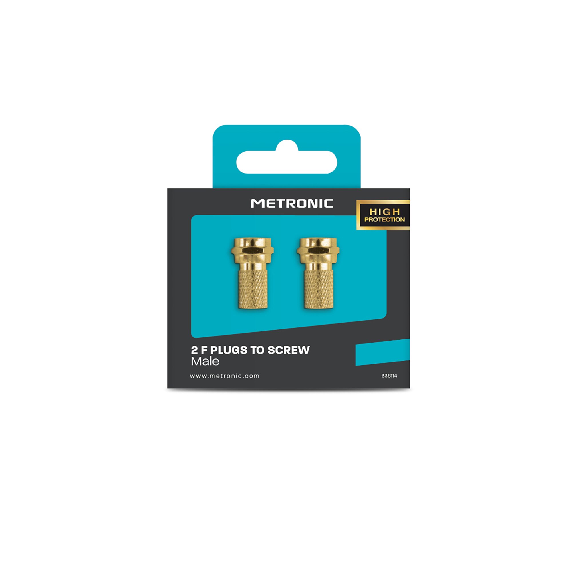 Toma TV SAT Macho con Junta Estanca para Cable Coaxial 6,8 mm Dorado-2