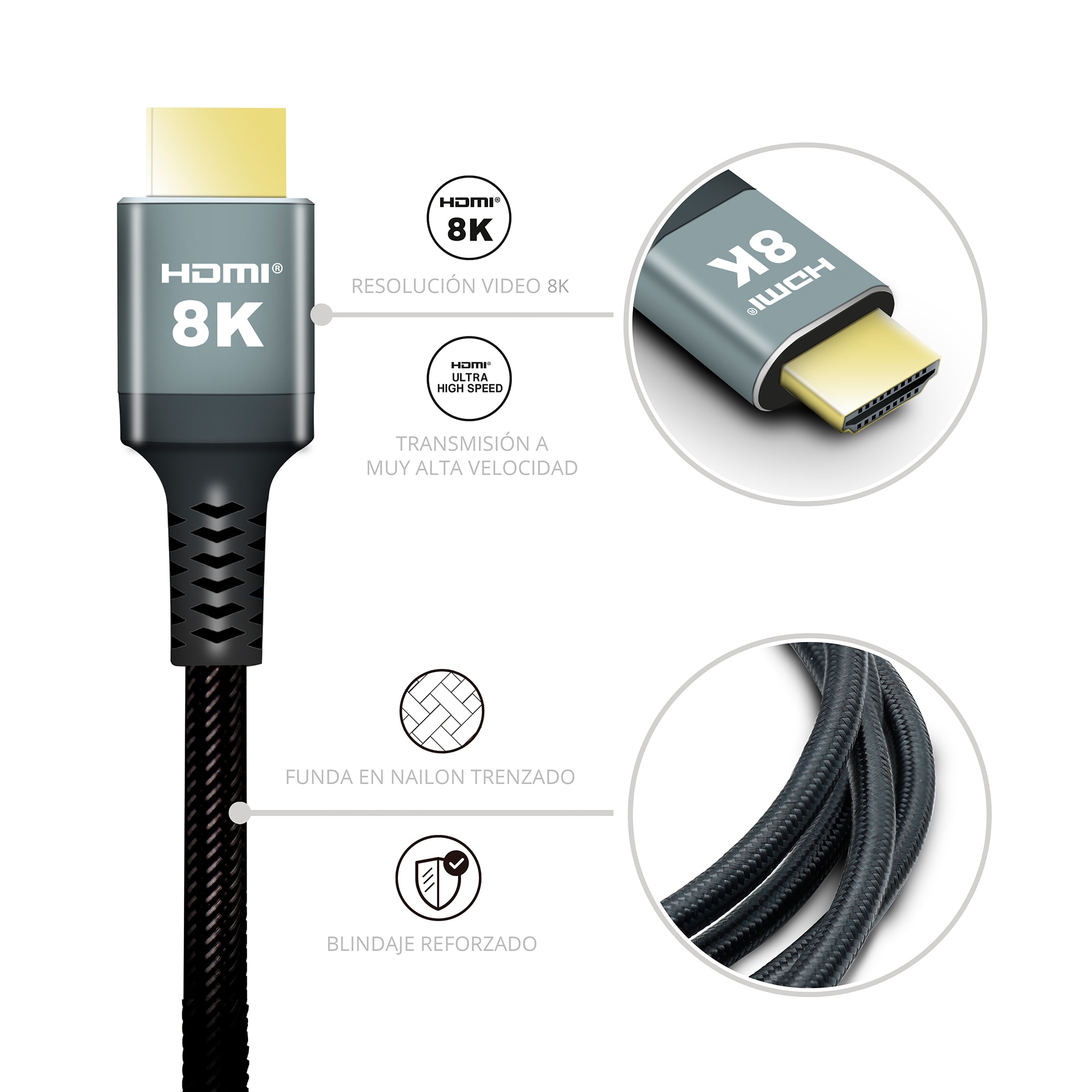 Cable HDMI 8K 2.1 Ultra Alta Velocidad 1,5 m Negro-6
