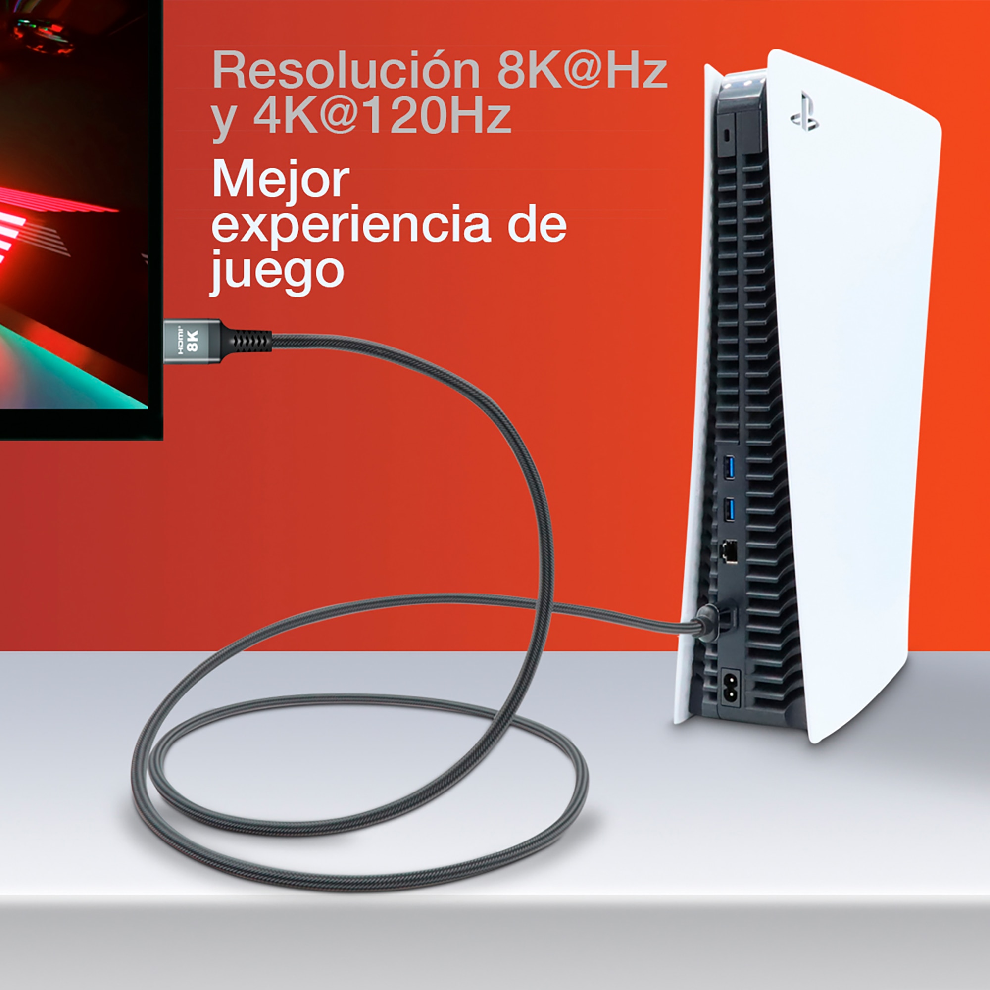 Cable HDMI 8K 2.1 Ultra Alta Velocidad 3 m Negro-7