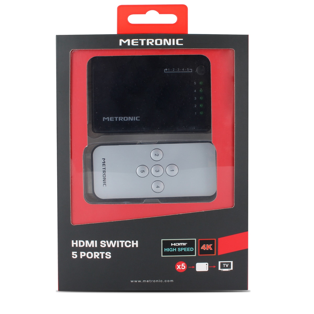 Conmutador HDMI 5 puertos Negro-6