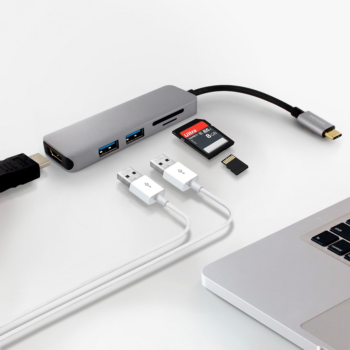 Adaptador USB-C 5 em 1 Preto-2
