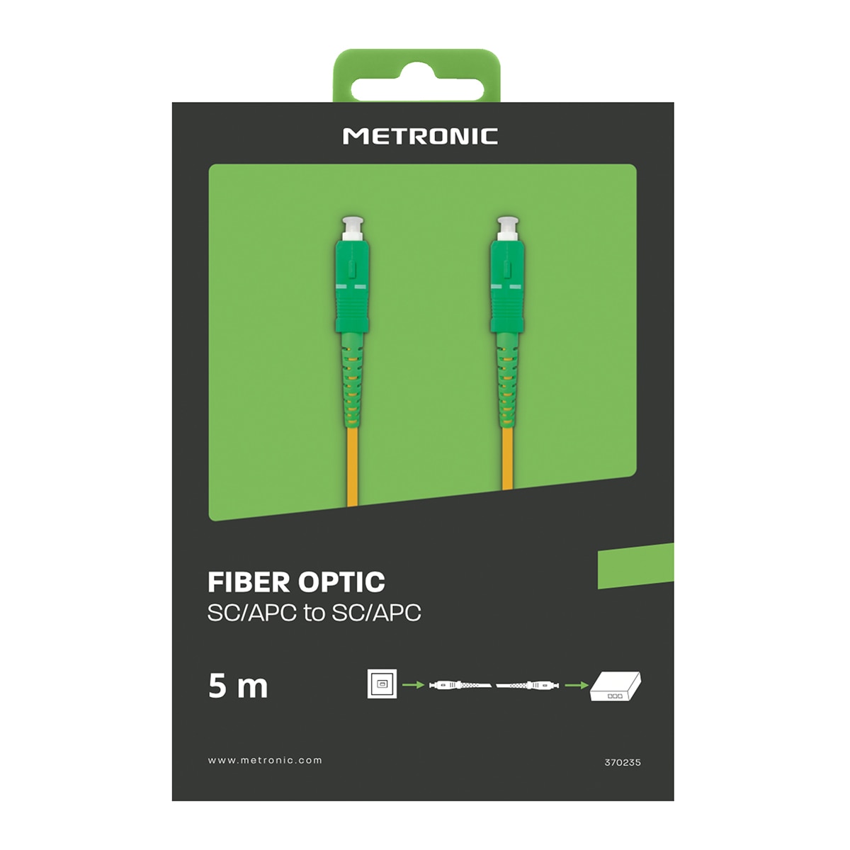 Cable de Fibra Óptica Monomodo 5,0 m Amarillo / Verde-3