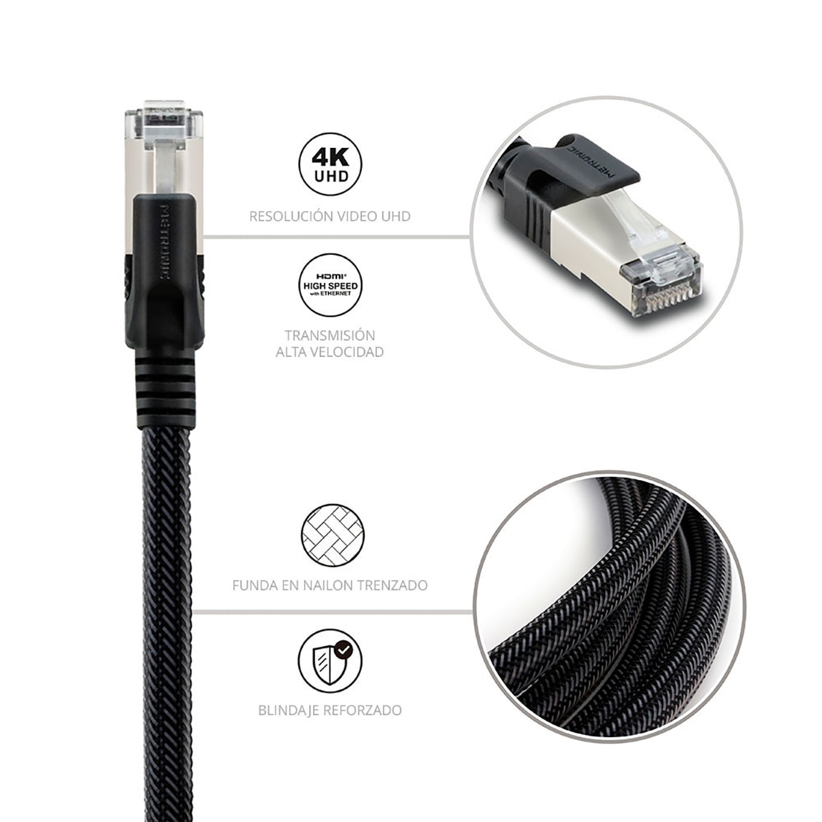 Cable Ethernet RJ45 CAT8 3,0 metros 5