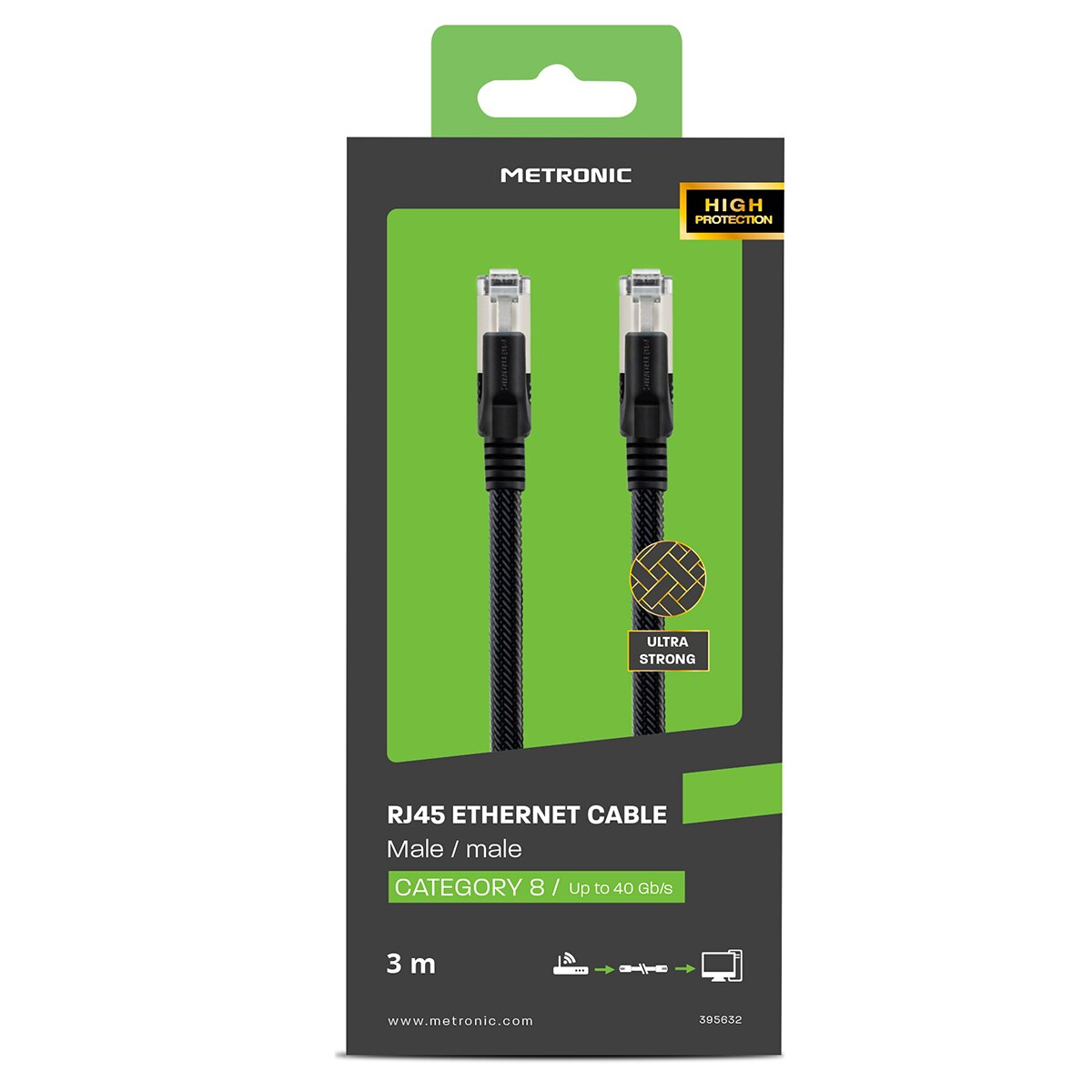Cable Ethernet RJ45 CAT8 3,0 metros 9