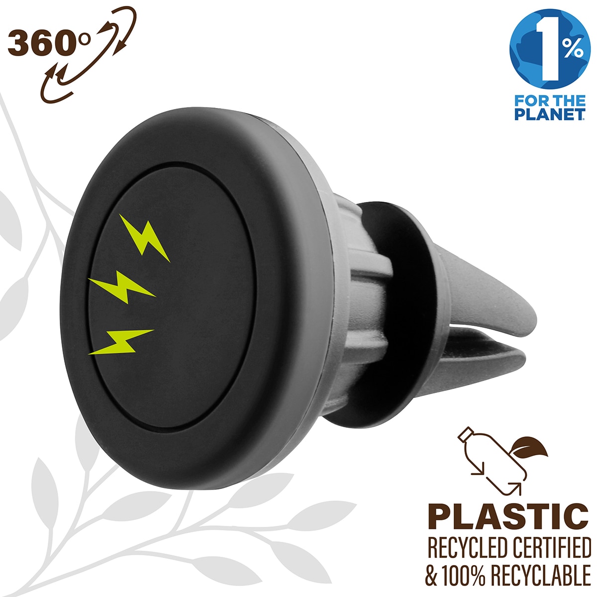 Soporte Universal de Móvil Magnético para Rejilla Coche Negro-3