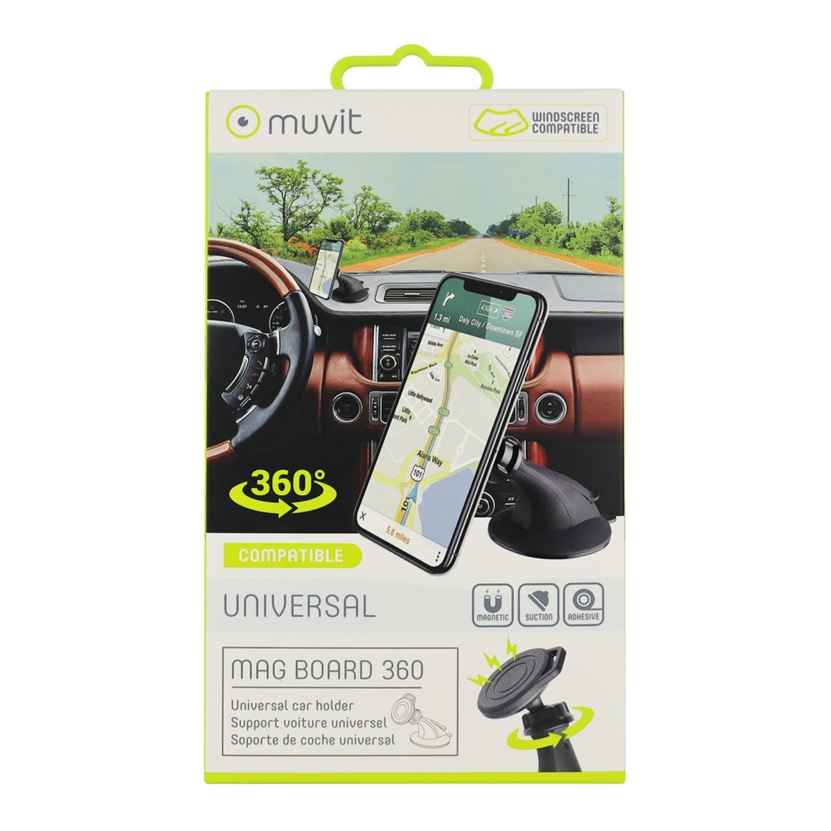Soporte Universal de Móvil Magnético para Salpicadero Coche Negro-3