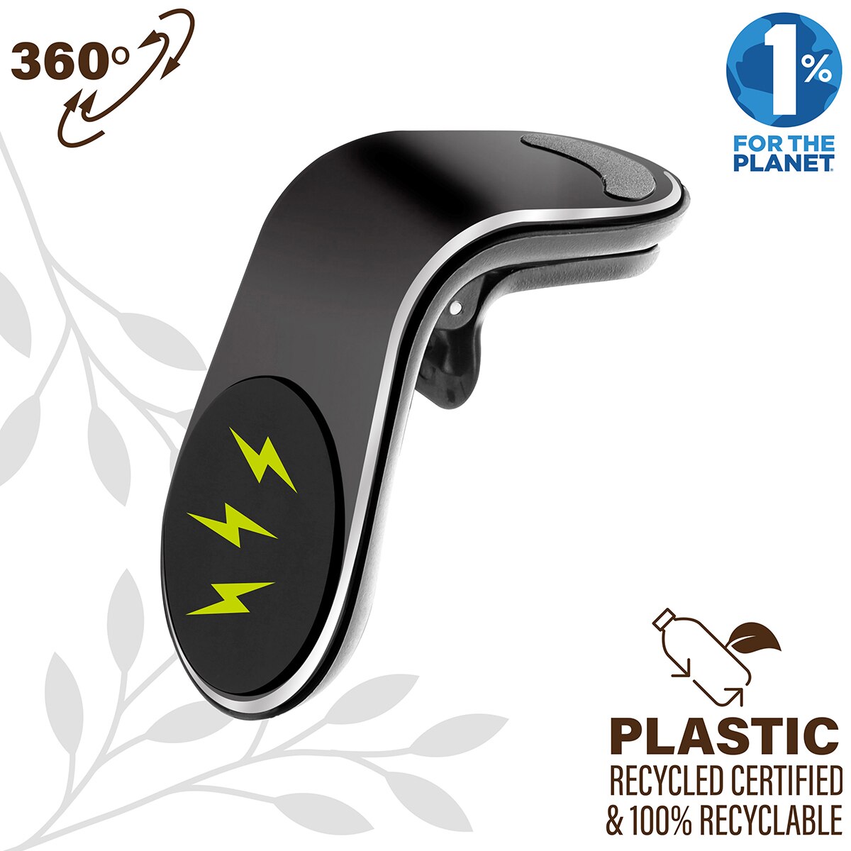 Soporte Universal de Móvil Magnético para Rejilla Coche Negro-3
