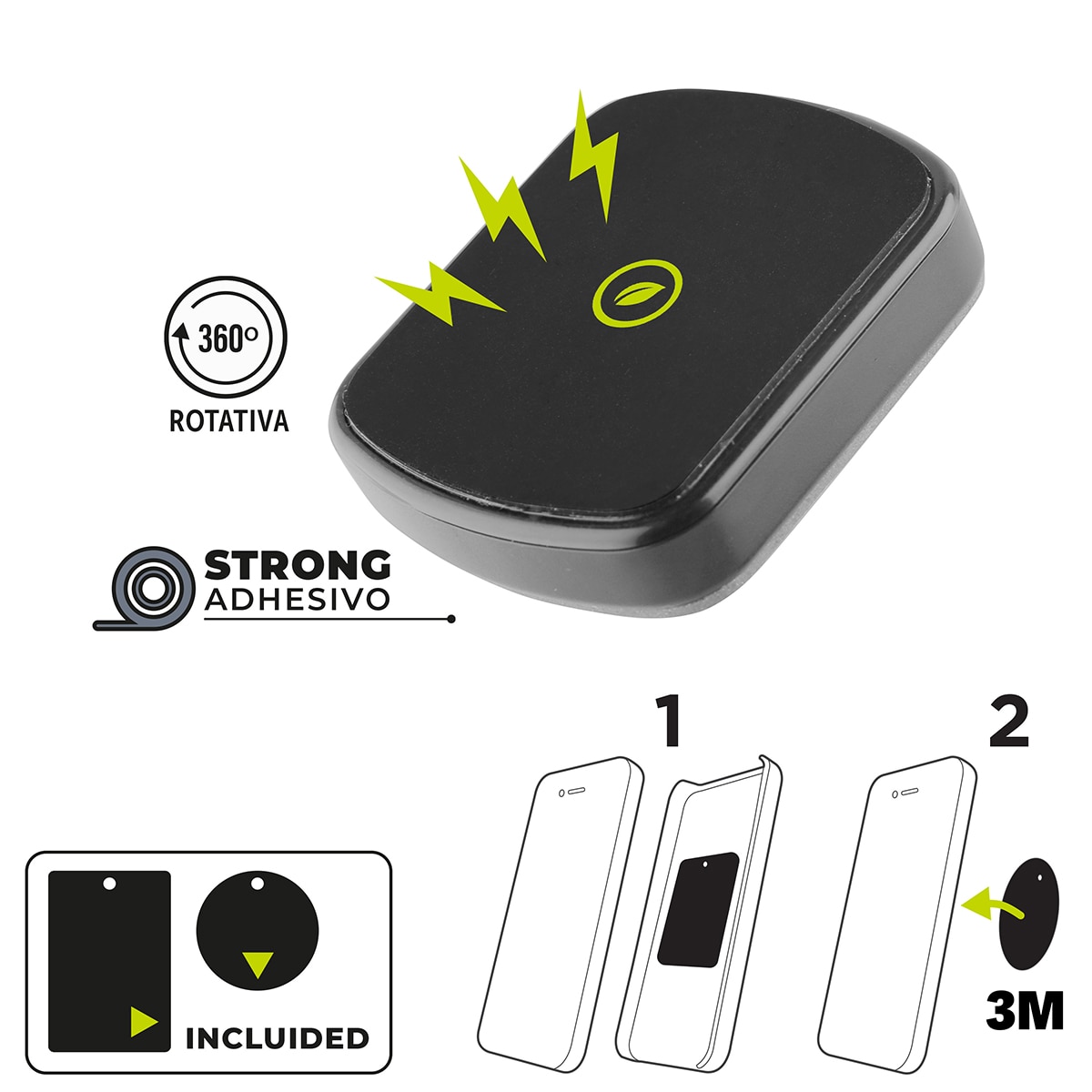 Soporte Universal de Móvil Magnético para Salpicadero Coche Negro-2