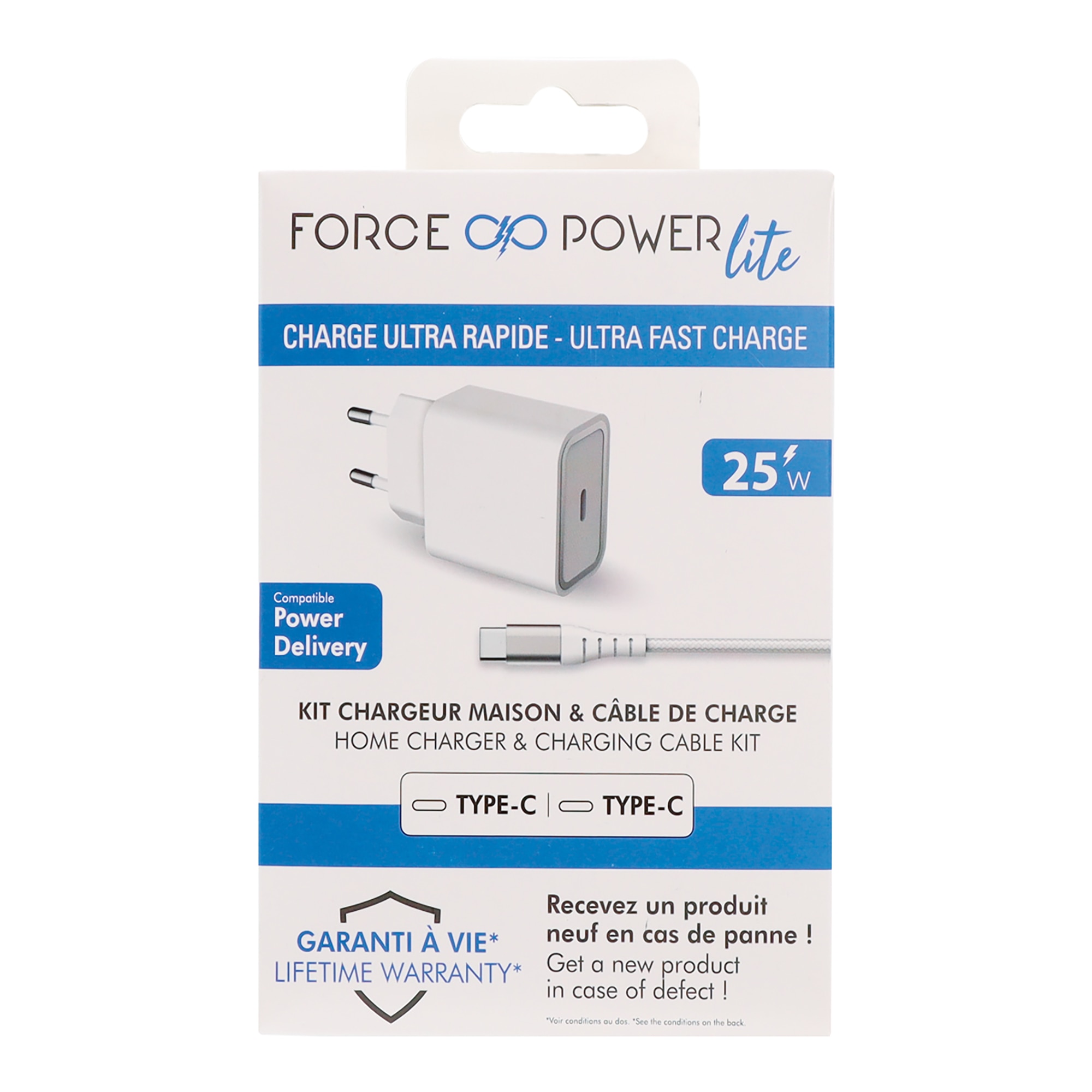 Cargador a Pared 25W Power Delivery con Cable USB-C Blanco-5