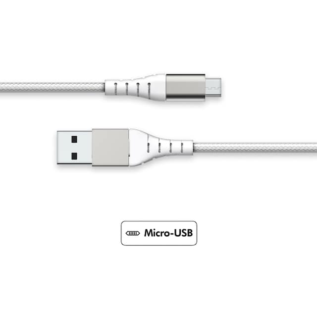 Imagen 0 de Cable Reforzado USB A / Micro USB 1,2 m