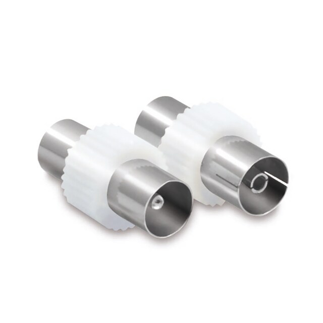 Imagen 0 de Juego 2 Conectores TV Hembra/Macho Hembra/Hembra