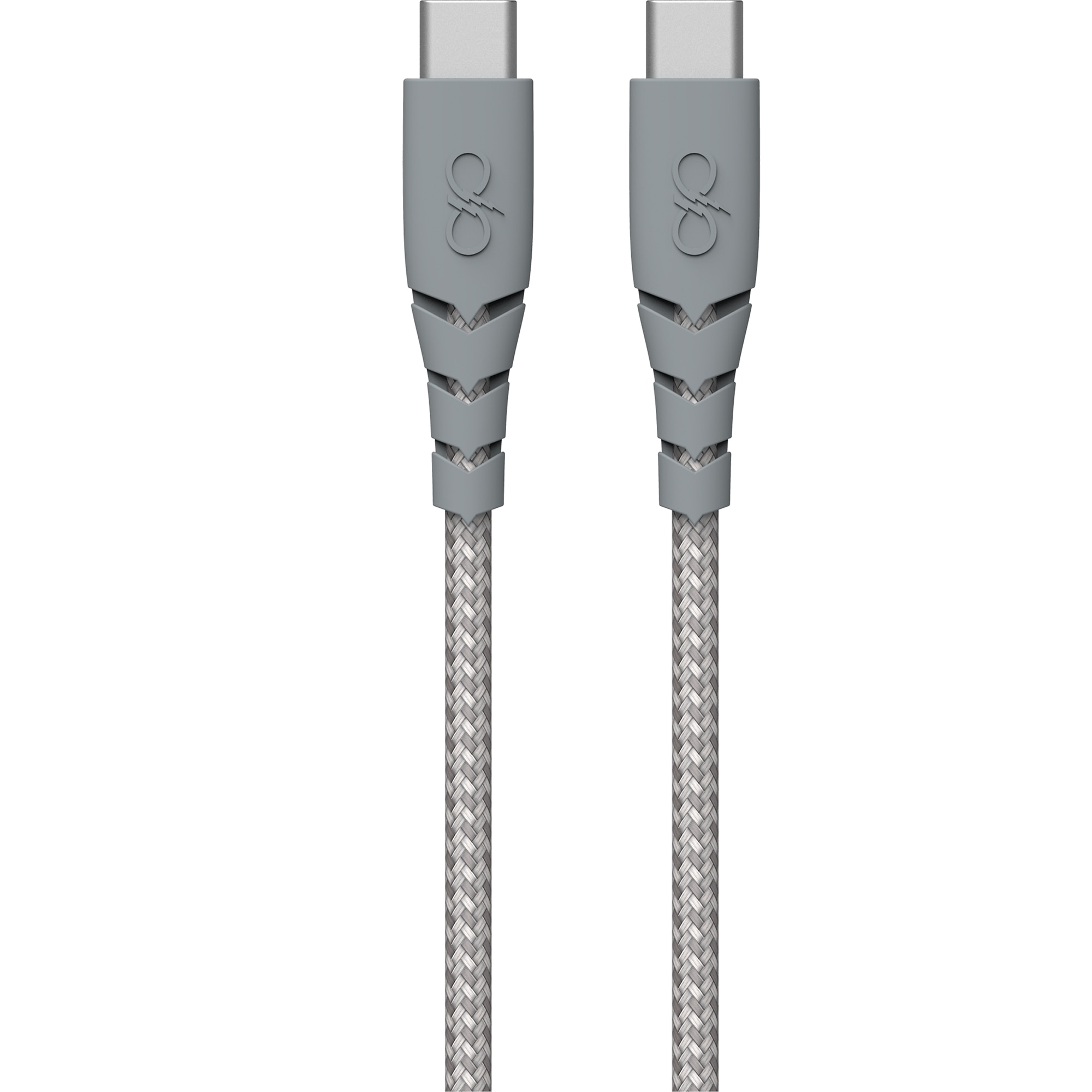 Cable Ultra Reforzado USB C - USB C 5A 2 m Gris-3