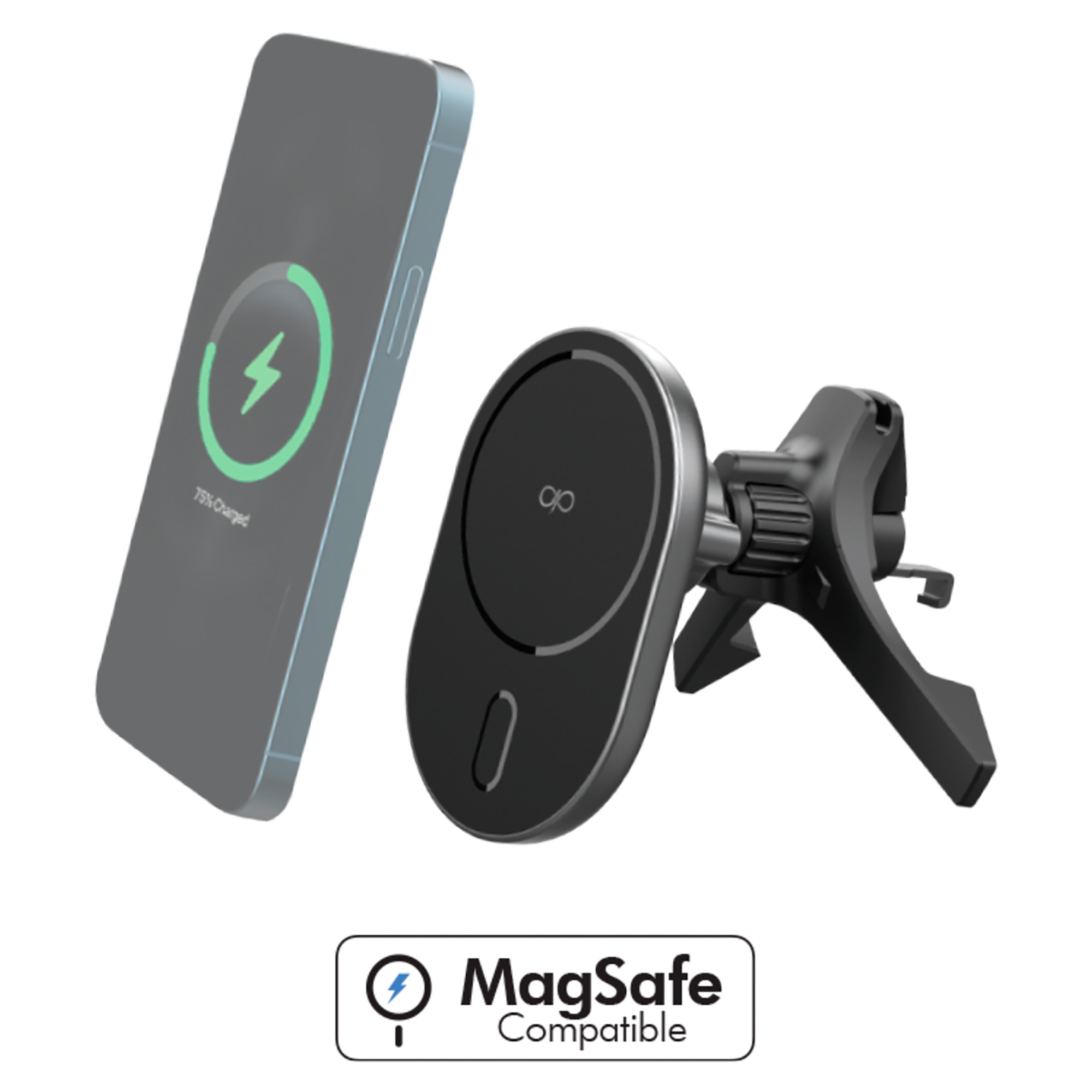 FORCE POWER - Soporte Coche Cargador Magsafe 15W.