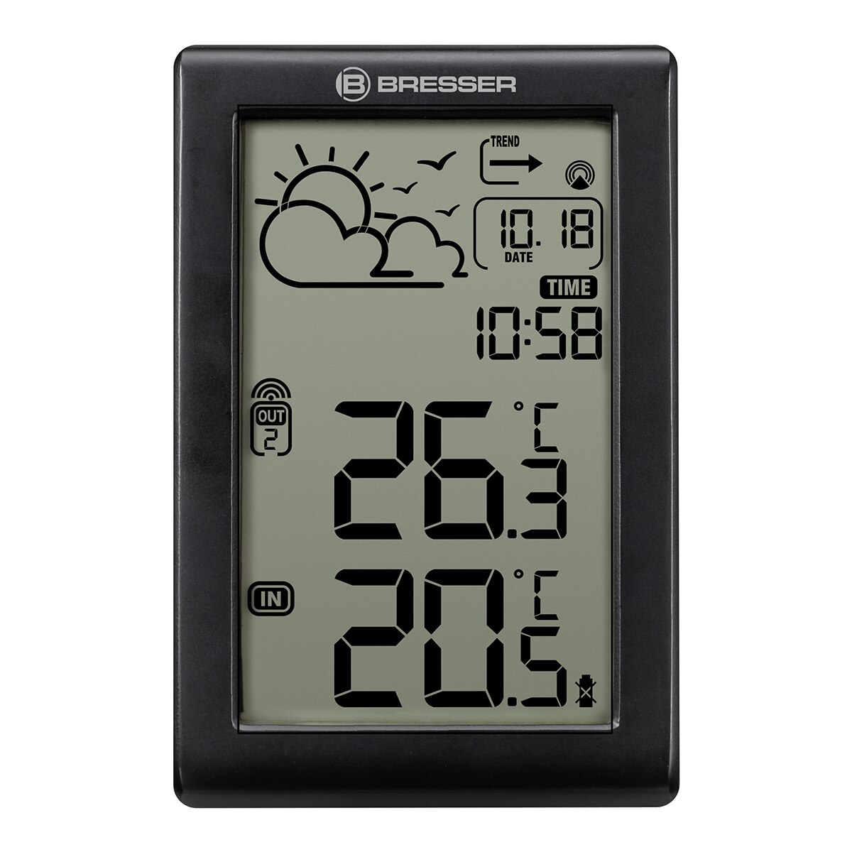 Estación Meteorológica MeteoTemp W con Señal Horaria DCF Negro-2