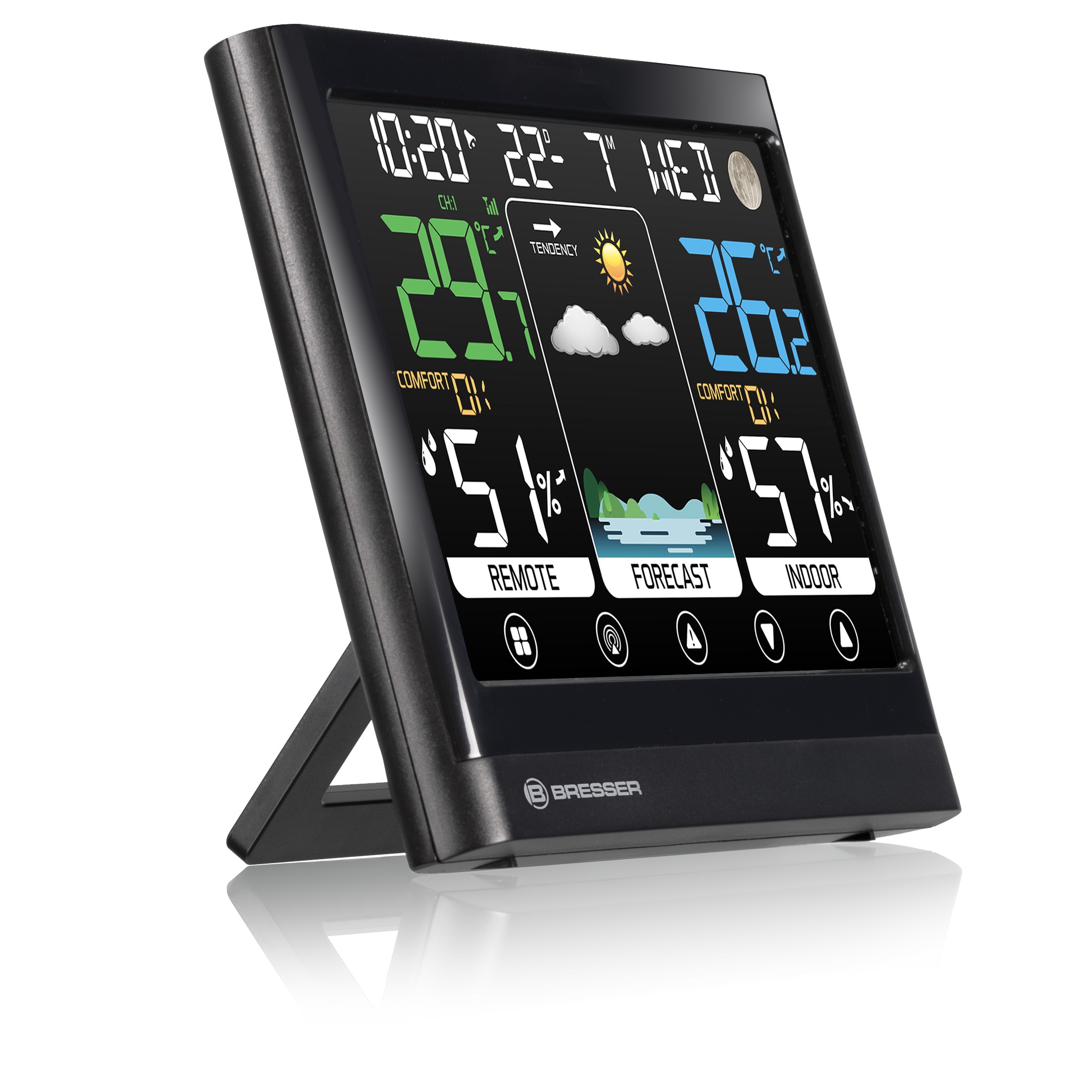 Estación Meteorológica MeteoTemp BF con Pantalla Táctil Negro / Blanco-3