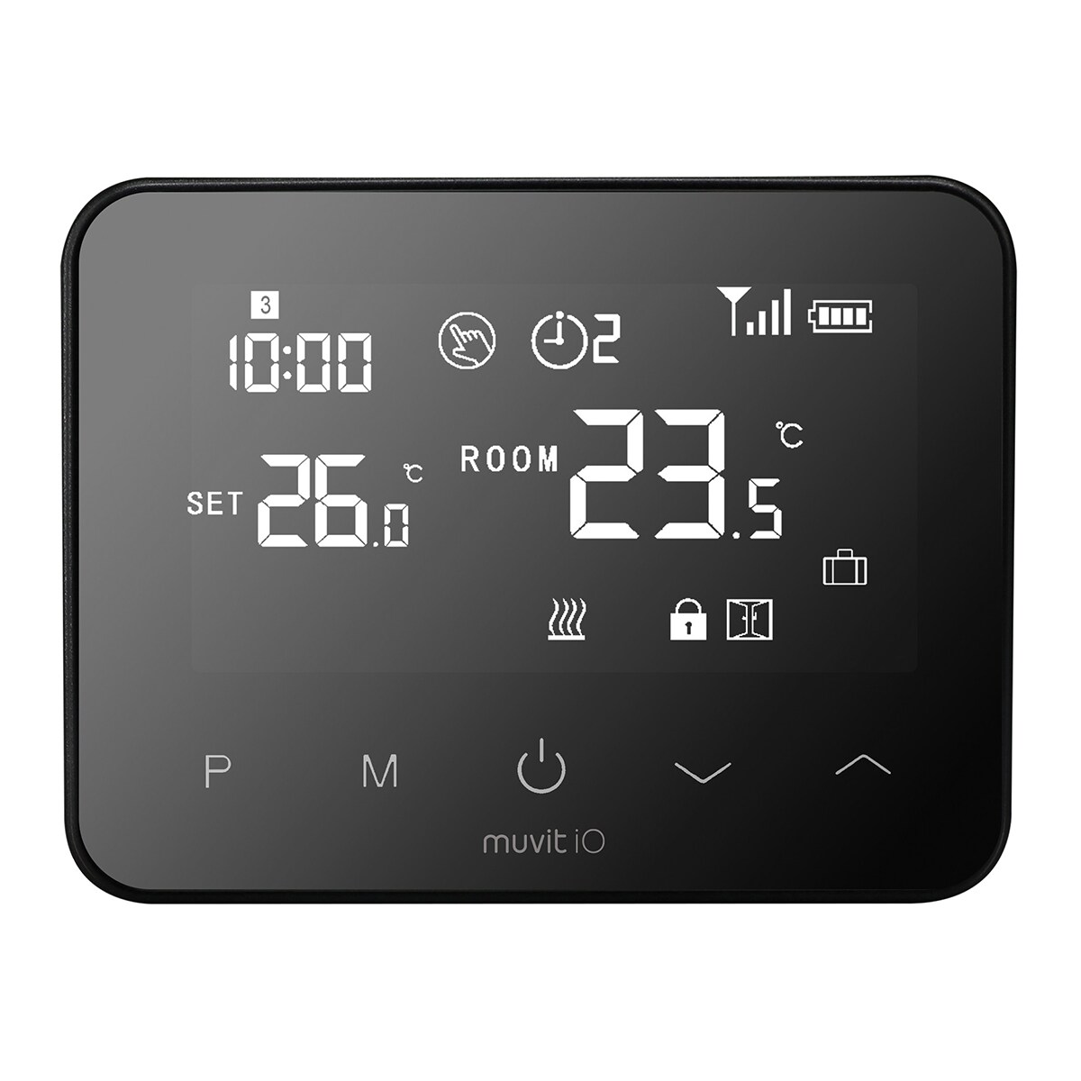 Termostato Inteligente cableado y Hub para Internet Blanco / Negro-3