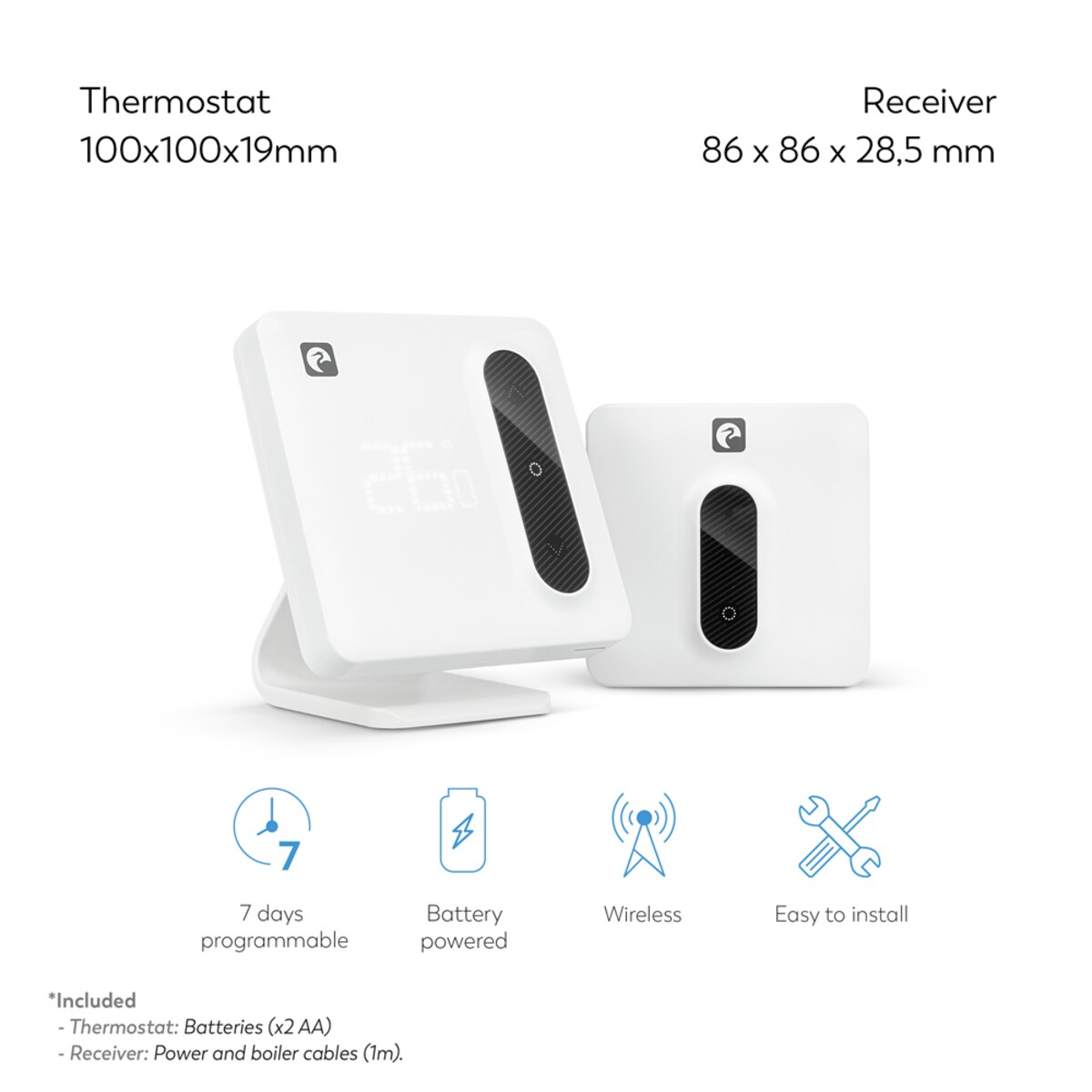 Termostato Inteligente para Caldera y Calefacción Aspen Blanco-2