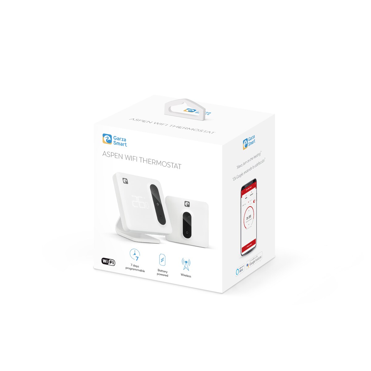 Termostato Inteligente para Caldera y Calefacción Aspen Blanco-6