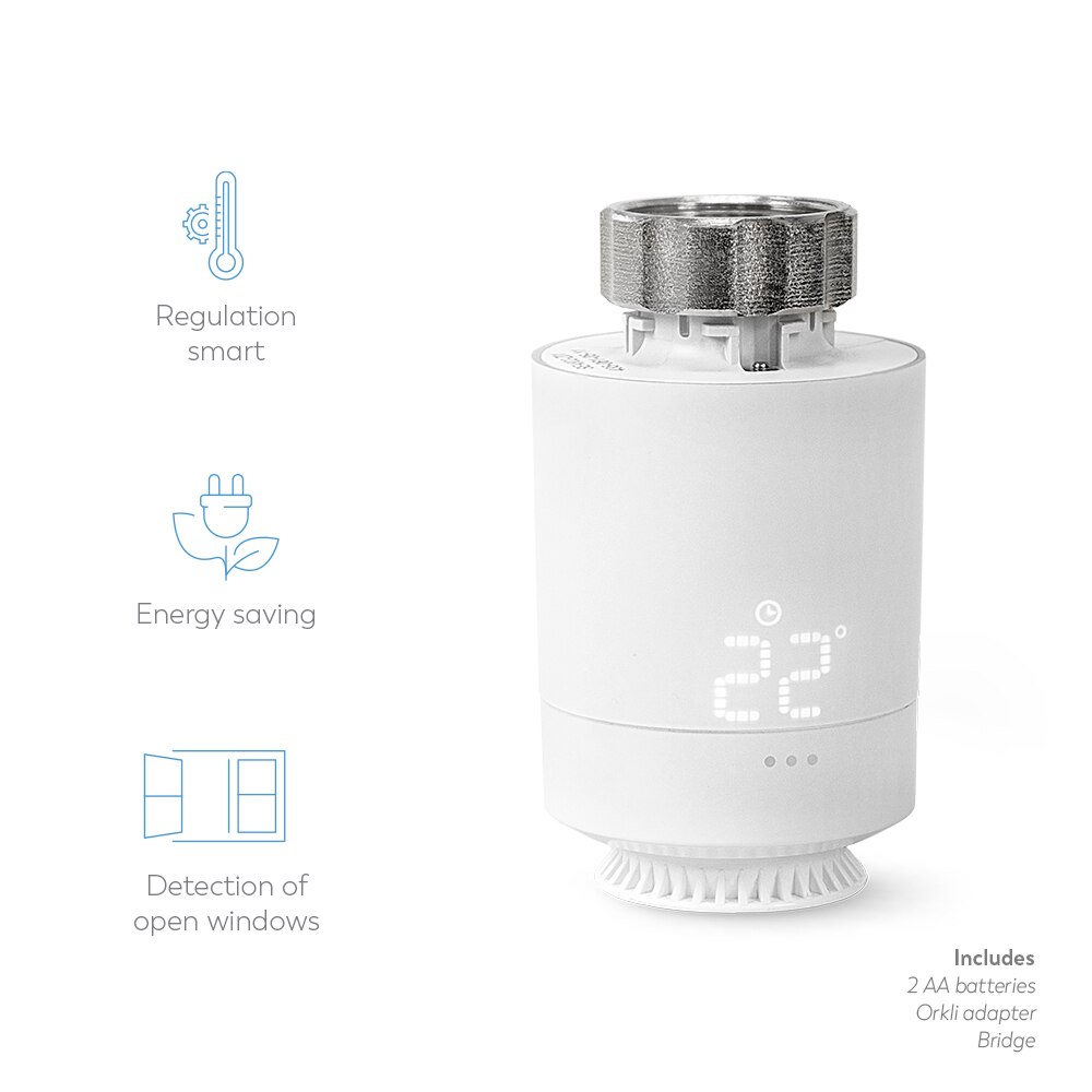 Kit Termostato Smart Bridge + Cabezal Termostático Wi-Fi Zigbee 3.0 Blanco-2