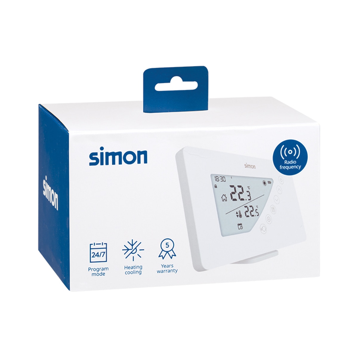 Termostato Digital Programable Semanal Portátil Simon Blanco-9