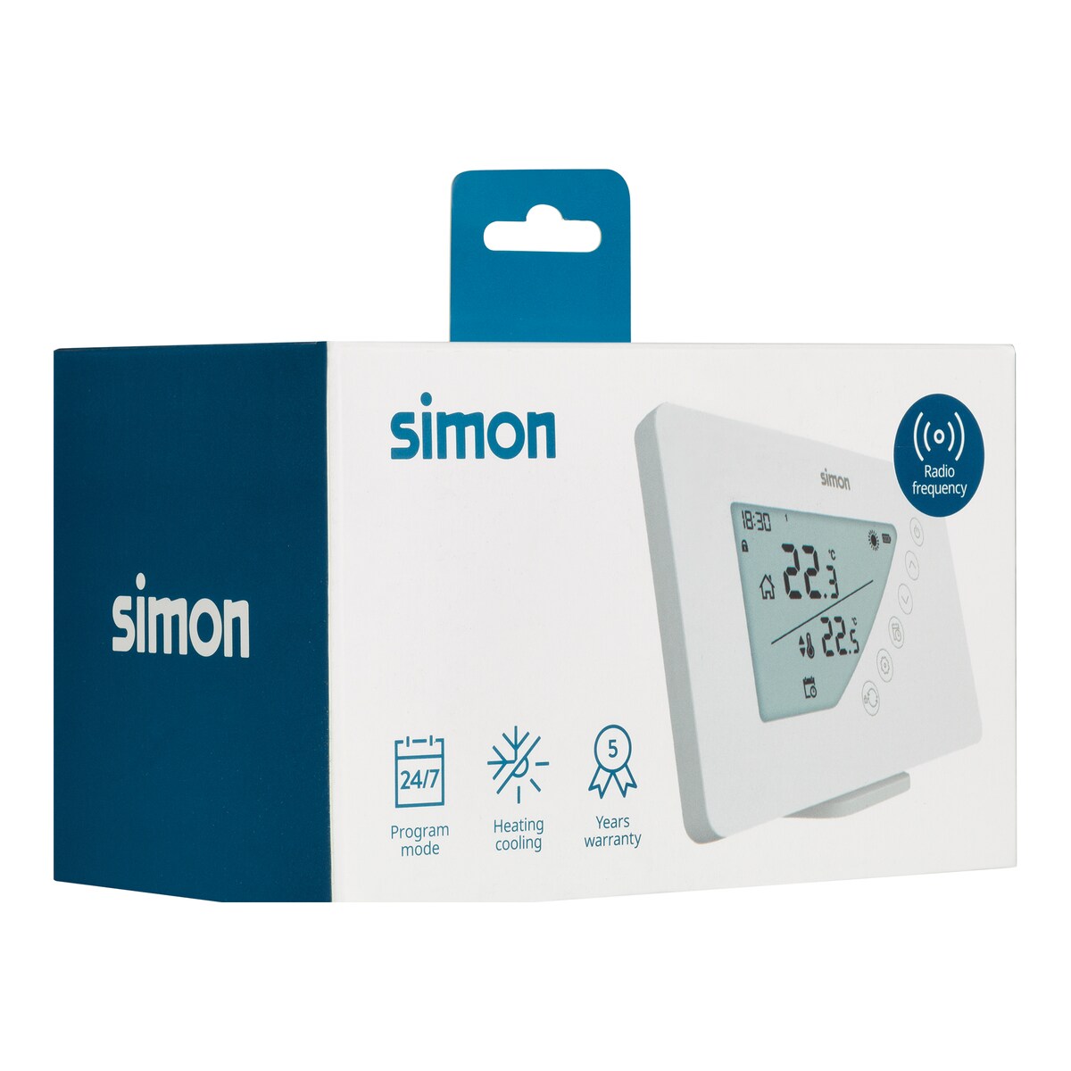 Termostato Digital Programable Semanal Portátil Simon Blanco-7